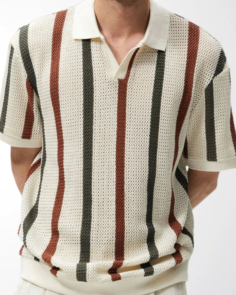 Polo Tejido de Rayas para Hombre
