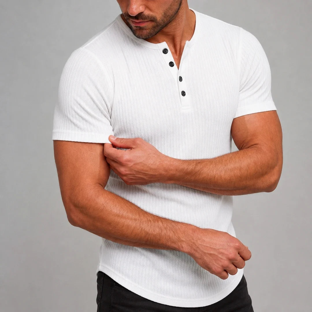 Playera Henley para Hombre
