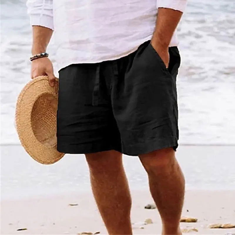 Short de Lino Ajustable para Hombre