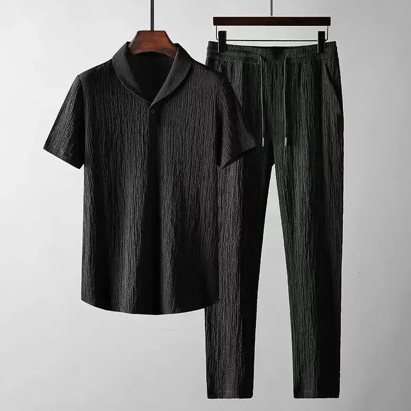 Set de Camisa y Pantalón de Algodón para Hombre