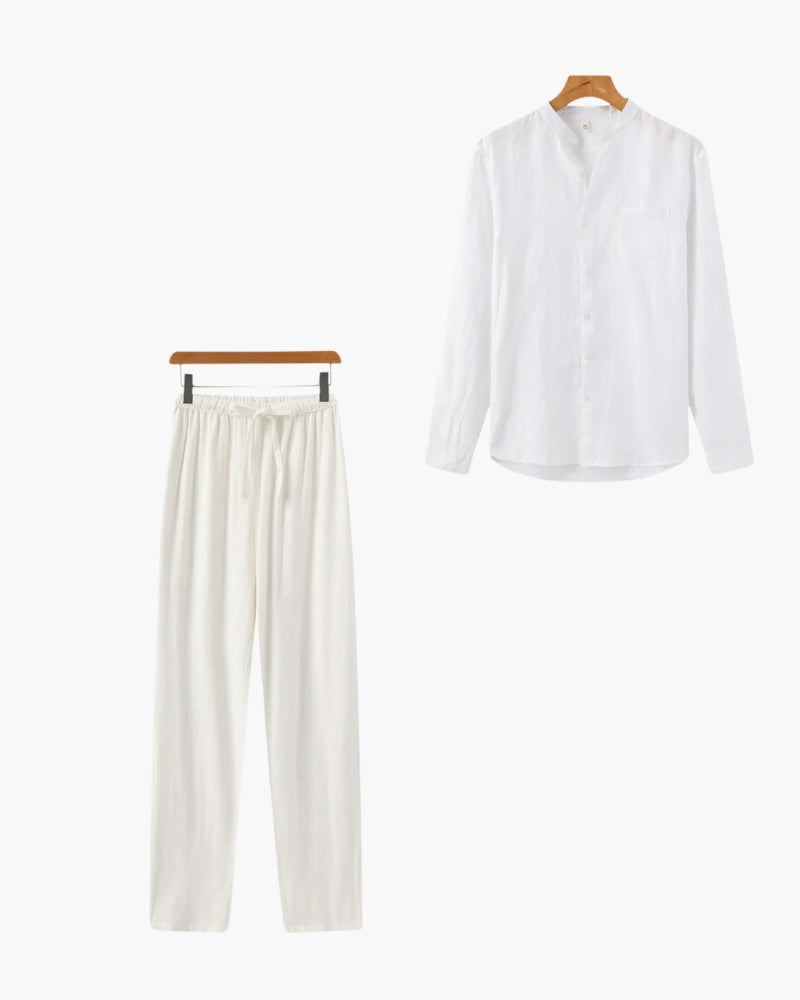 Set Monocromático de Lino: Camisa y Pantalón