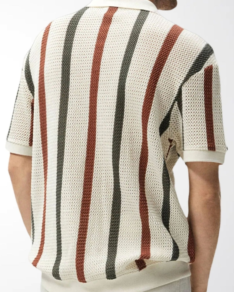 Polo Tejido de Rayas para Hombre