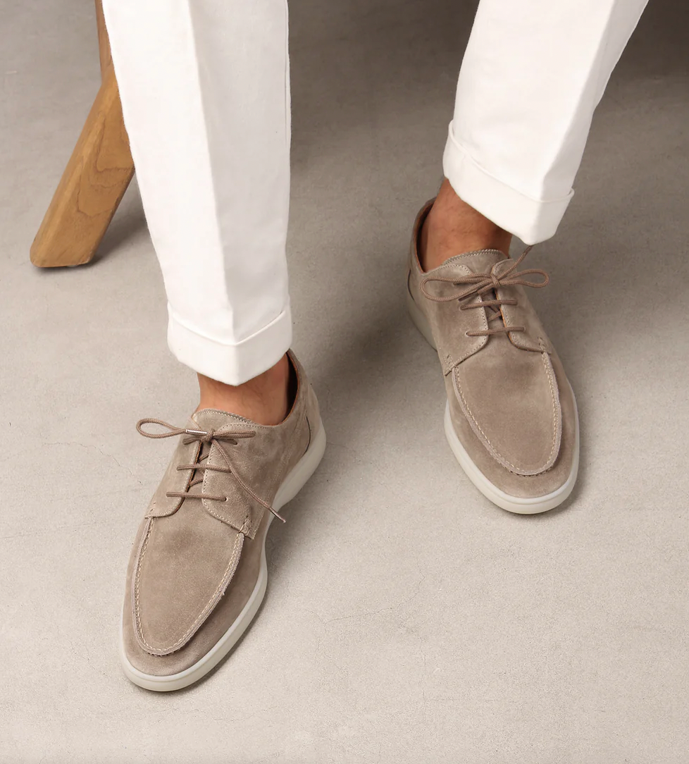 Mocasines de Piel con Suela de Goma para Hombre