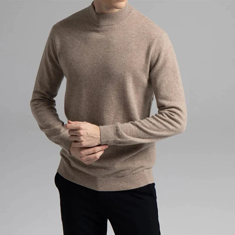 Suéter de Cashmere Cuello Alto para Hombre