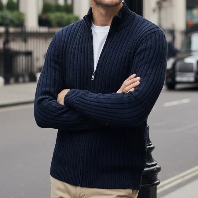 Chaqueta de Punto Acanalada para Hombre