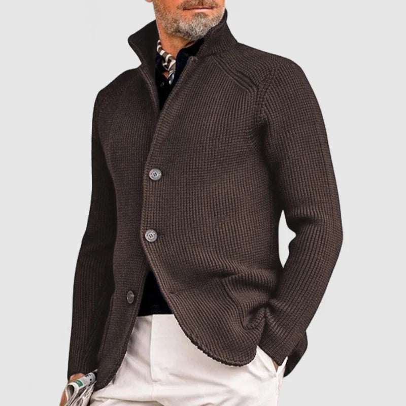 Cárdigan de Cuello Alto para Hombre