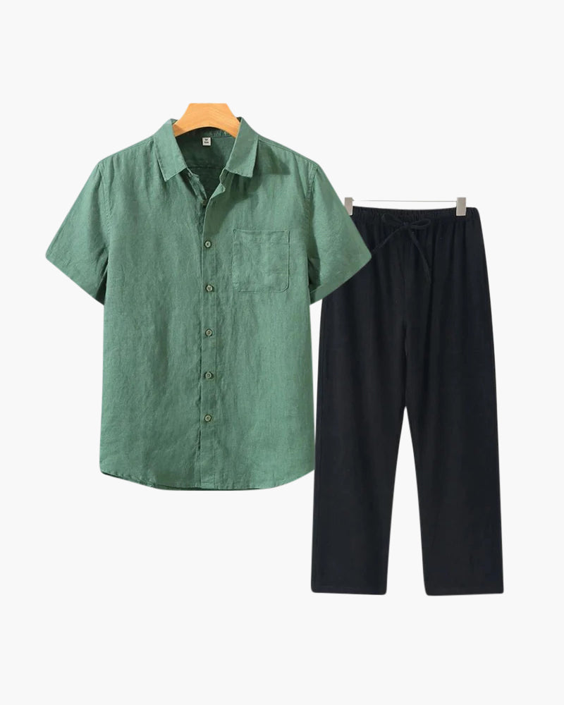 Combo de Playera y Pantalón de Lino