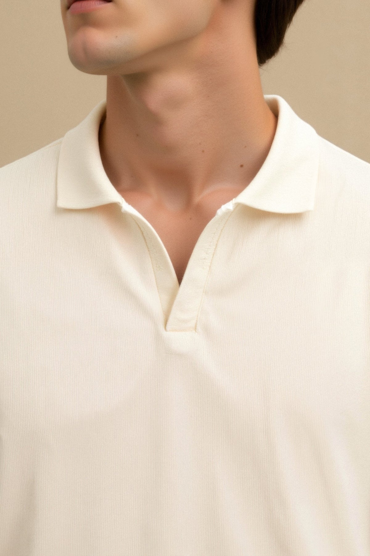 Polo Estructurado de Algodón para Hombre