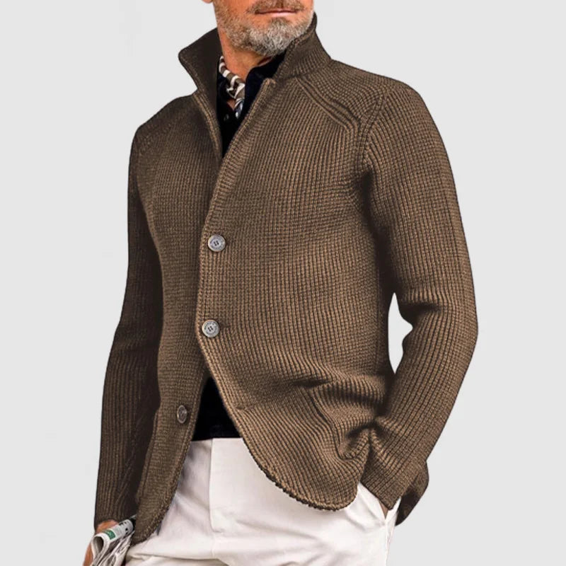 Cárdigan de Cuello Alto para Hombre