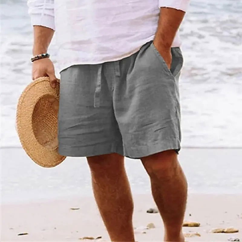 Short de Lino Ajustable para Hombre