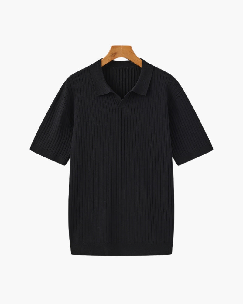 Polo de Punto Acanalado para Hombre