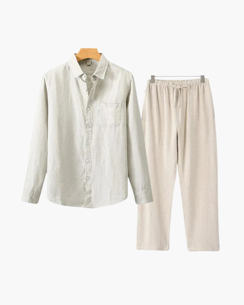 Set de Camisa y Pantalón de Lino para Hombre
