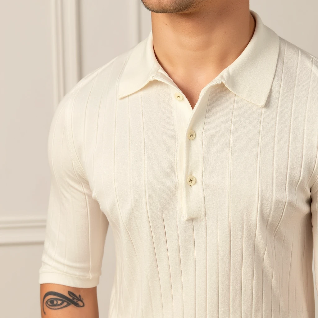 Playera Polo de Punto para Hombre