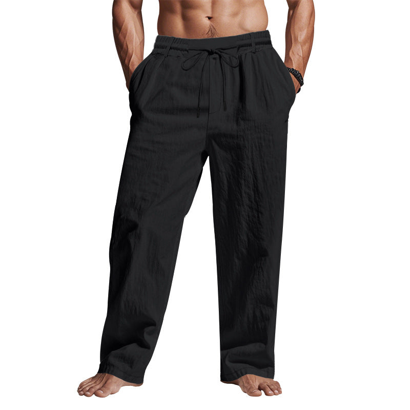 Pantalón de Lino con Cordón para Hombre