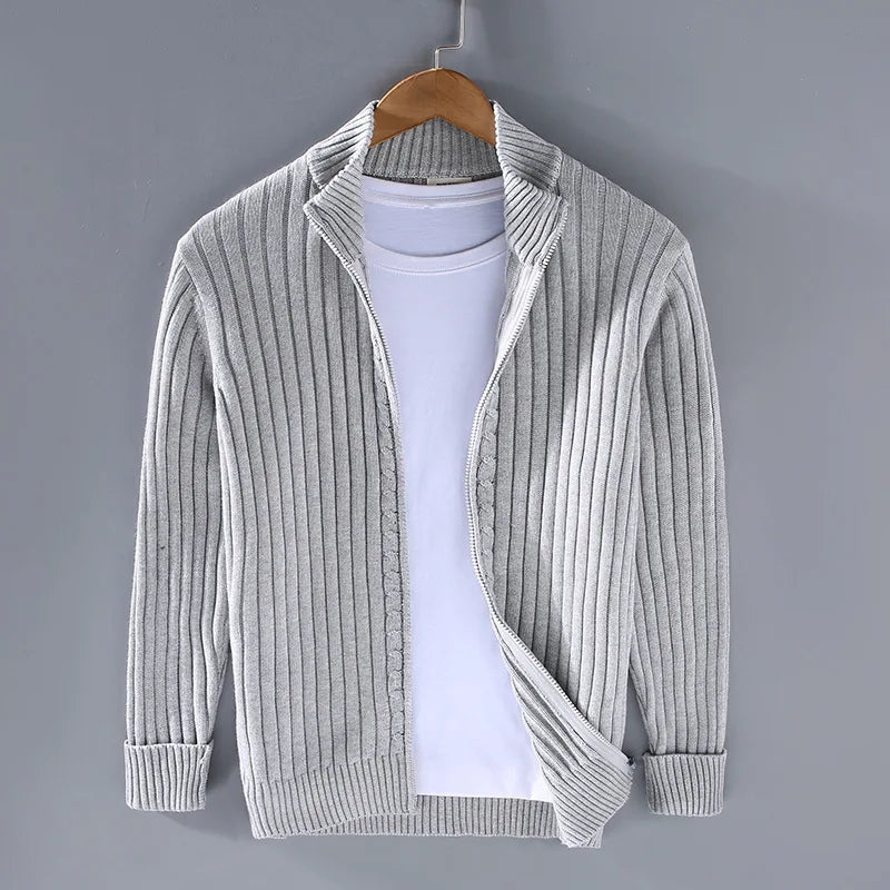 Chaqueta de Punto Acanalada para Hombre