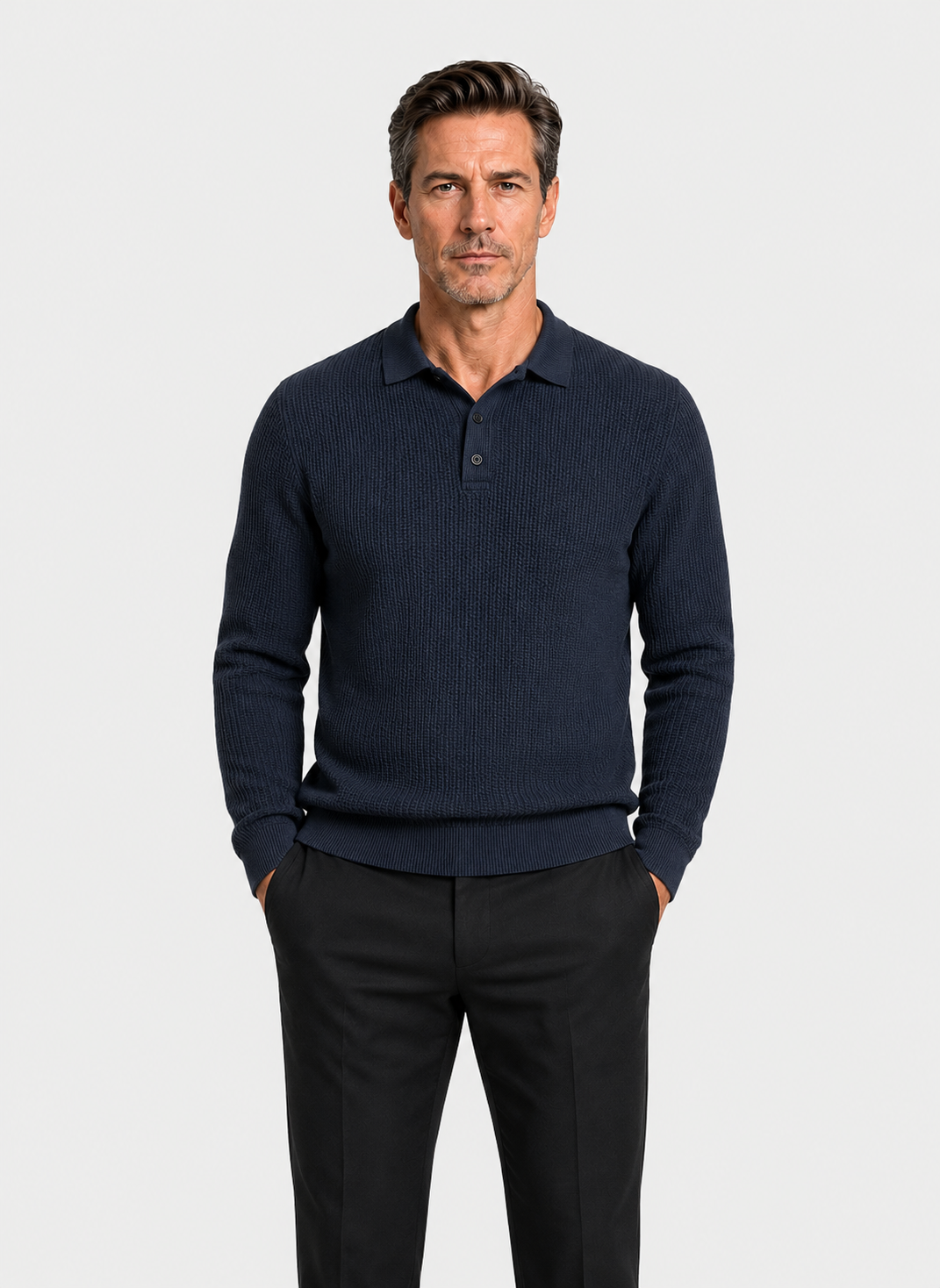 Playera Polo Manga Larga para Hombre