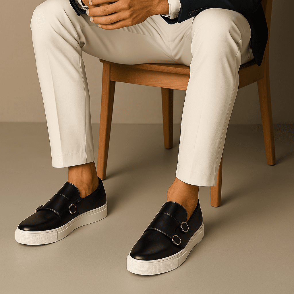 Mocasines de Piel con Hebilla para Hombre