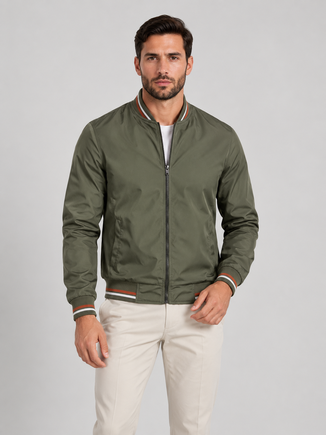 Chamarra Bomber de Gamuza para Hombre
