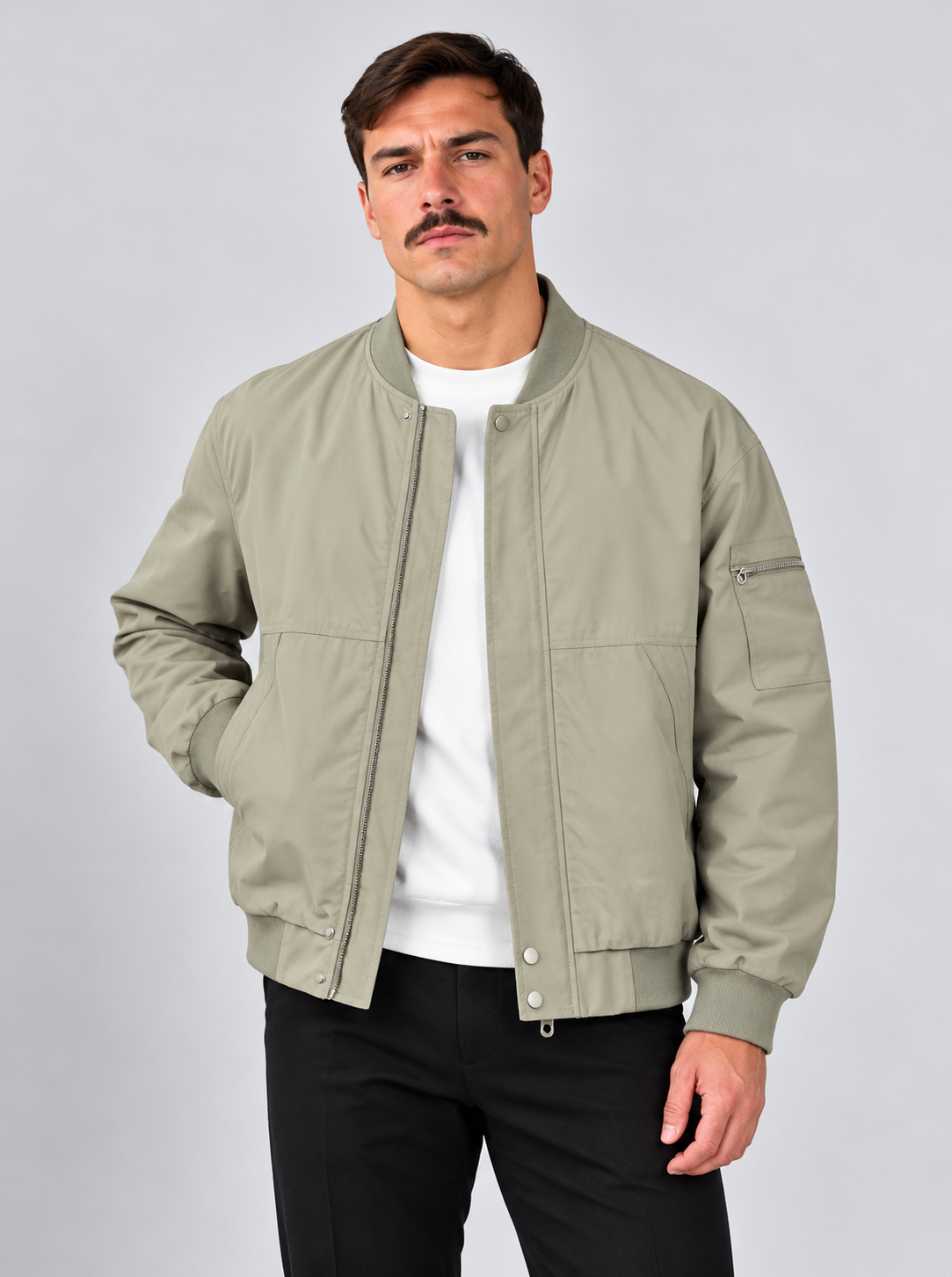 Chamarra Bomber Minimalista para Hombre