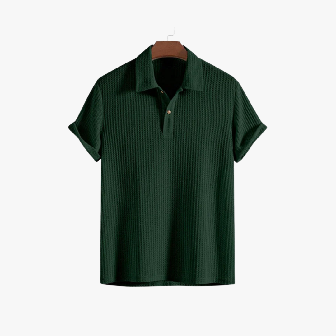 Polo de Punto Waffle para Hombre