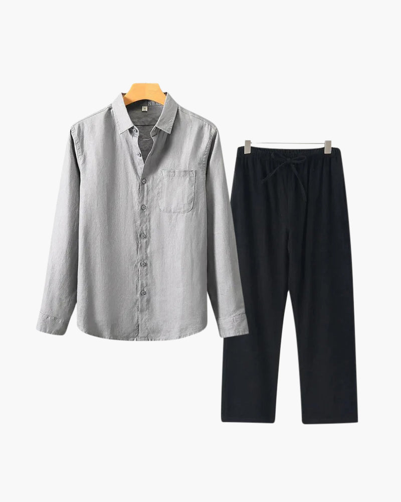 Set de Camisa y Pantalón de Lino para Hombre