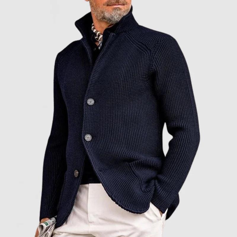 Cárdigan de Cuello Alto para Hombre