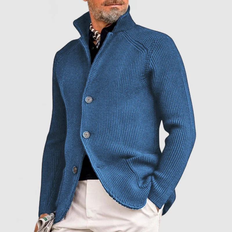 Cárdigan de Cuello Alto para Hombre