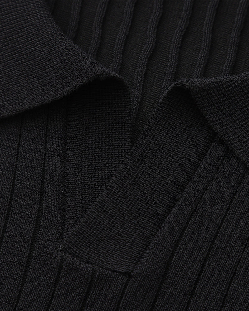 Polo de Punto Acanalado para Hombre
