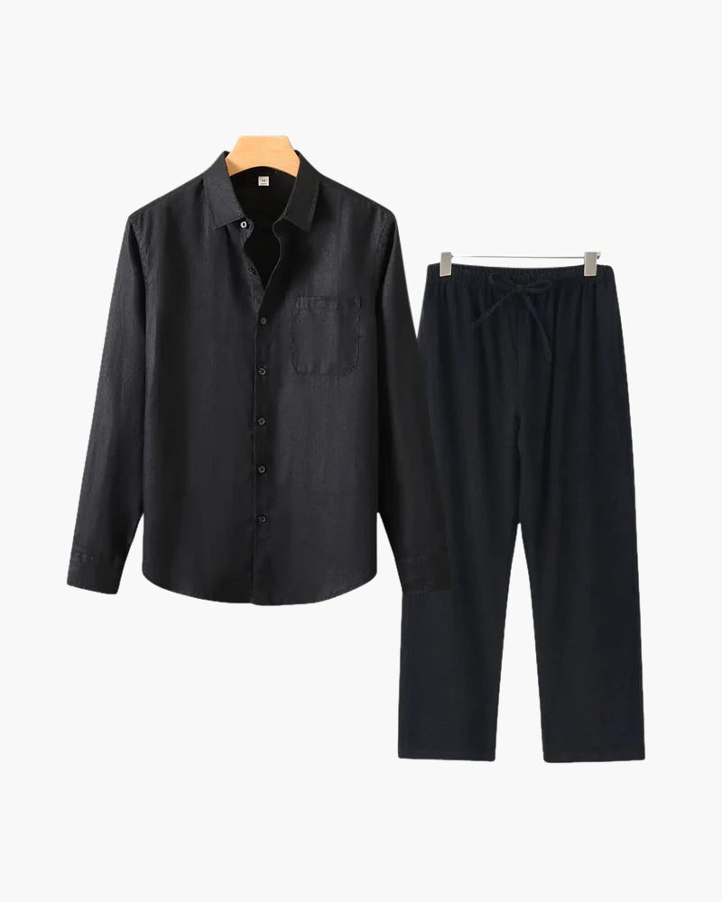 Set de Camisa y Pantalón de Lino para Hombre