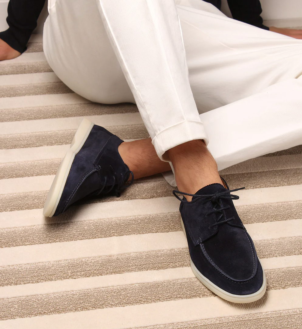 Mocasines de Piel con Suela de Goma para Hombre