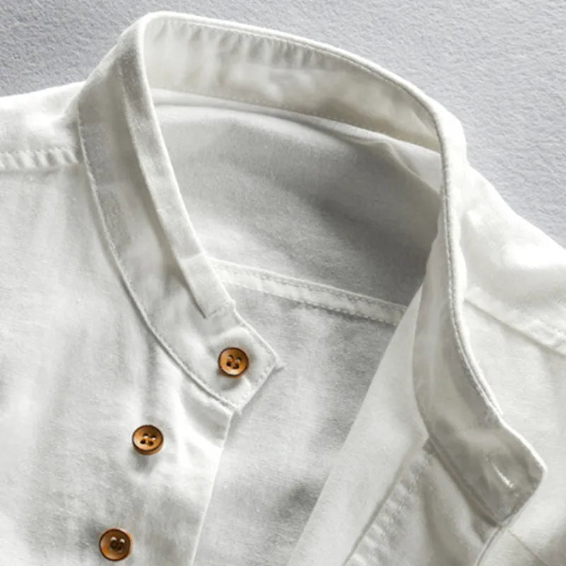 Camisa de Cuello Grandad para Hombre