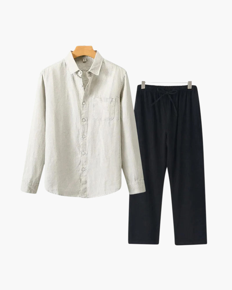 Set de Camisa y Pantalón de Lino para Hombre