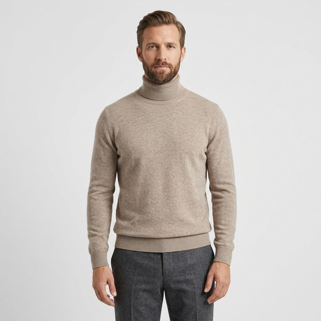 Suéter de Cashmere Cuello Alto para Hombre
