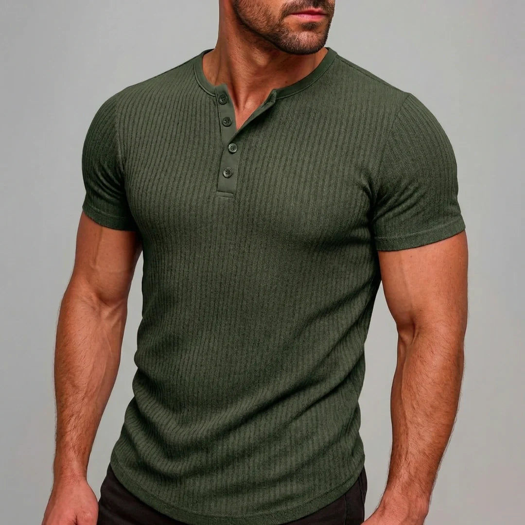 Playera Henley para Hombre