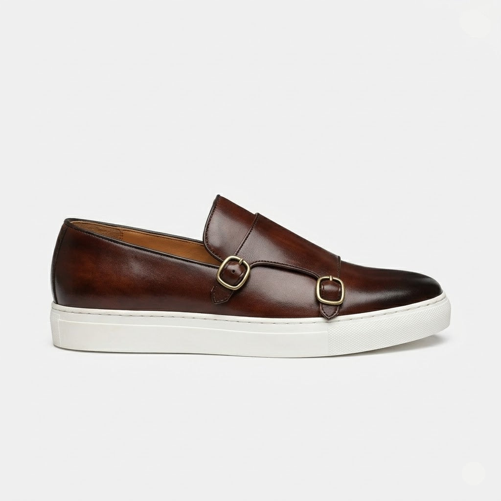 Mocasines de Piel con Hebilla para Hombre